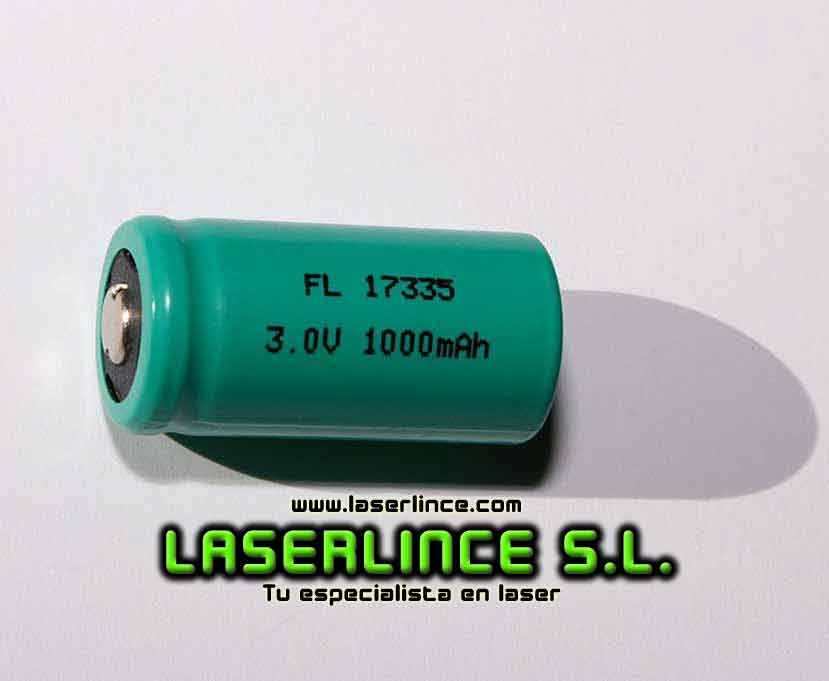 1 rechargeable battery CR123A 1000mAh 3V FL 17335