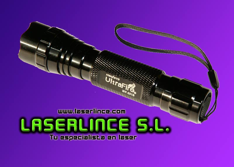 Linterna UltraFire de luz ultravioleta (3W de potencia)