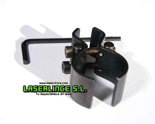 Steel mounting bracket for attaching double-laser pointers