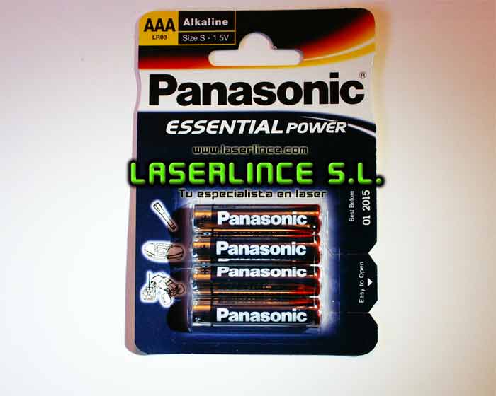 Baterías alcalinas Panasonic 4 unidades de AAA