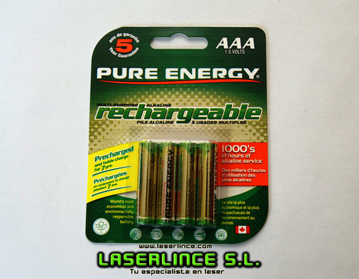 1 AAA rechargeable battery RAM: rechargeable alkaline-manganese